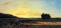 ラ・カルの思い出 夕日の風景 ポール・カミーユ・ギグー 小川の風景